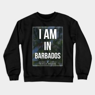 Neville Goddard quote Subway style (white text on dark palm leaves) Crewneck Sweatshirt